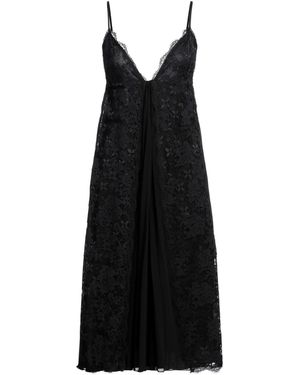ERMANNO FIRENZE Midi Dress Polyester, Cotton, Polyamide - Black