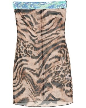 Bella Venice Mini Dress Polyester, Elastane - Brown