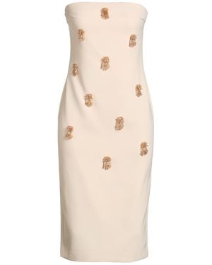 Isabelle Blanche Midi Dress Polyester, Elastane - Natural