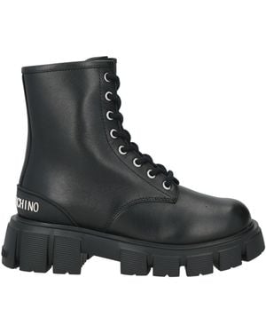Love Moschino Ankle Boots Leather - Black