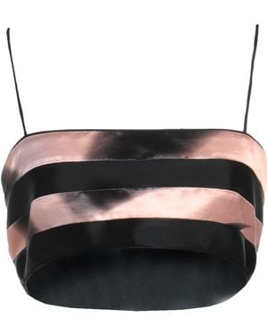 Giorgio Armani Top Linen, Silk, Acetate, Polyamide, Elastane - Black