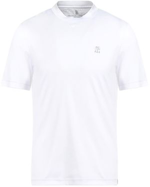 Brunello Cucinelli T-Shirts - Weiß