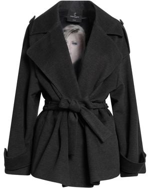 Cristinaeffe Charcoal Coat Polyester, Viscose - Black