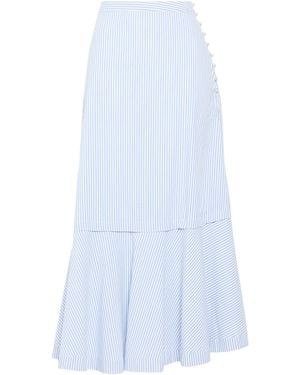 Sandro Maxi Skirt Cotton, Elastane - Blue