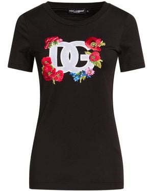 Dolce & Gabbana T-Shirt Cotton, Viscose, Polyester - Black