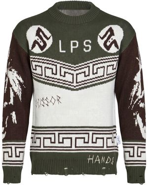 LE PAS SAGE Paris Military Sweater Wool, Acrylic - Black
