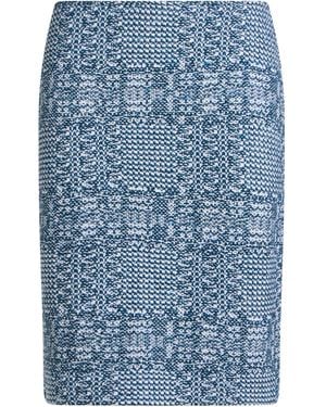 Amina Rubinacci Midnight Mini Skirt Wool, Cashmere, Polyamide - Blue
