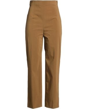 Alberta Ferretti Trousers Virgin Wool, Polyamide, Elastane - Natural