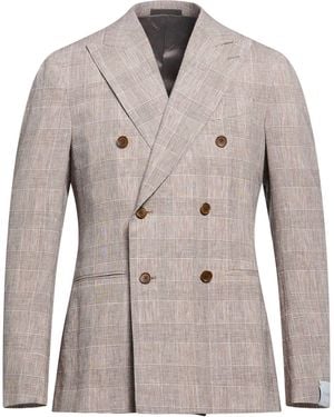 Caruso Blazer Wool, Linen, Elastane - Grey