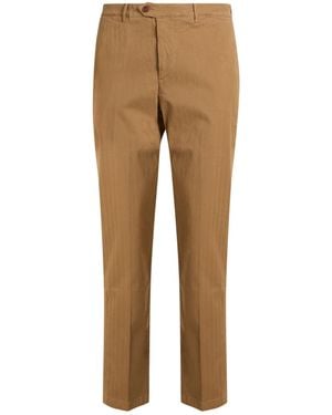 Tela Genova Camel Trousers Cotton, Elastane - Natural