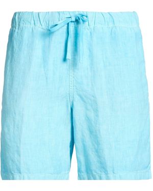 120% Lino Shorts & Bermuda Shorts - Blue