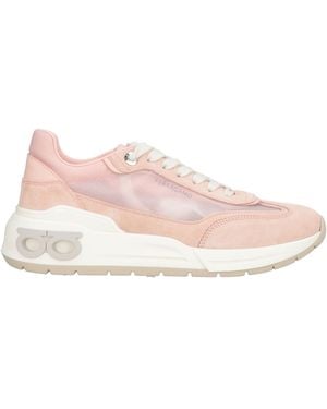 Ferragamo Trainers Calfskin, Textile Fibres - Pink