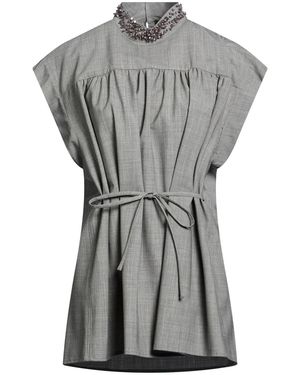 Fabiana Filippi Top Virgin Wool, Polyamide, Elastane, Ecobrass - Grey