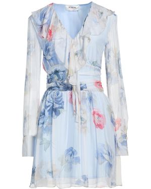Blugirl Blumarine Sky Mini Dress Silk, Viscose - Blue