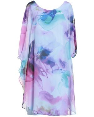 FRANK LYMAN Lilac Mini Dress Polyester - Blue
