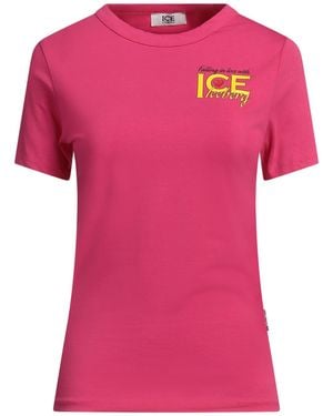 Ice Iceberg Fuchsia T-Shirt Cotton, Elastane - Pink