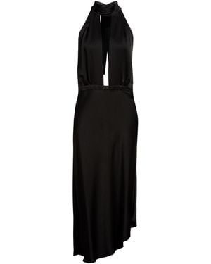 Elisabetta Franchi Midi Dress Acetate, Viscose - Black