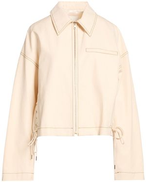 Sandro Cream Jacket Cotton - Natural
