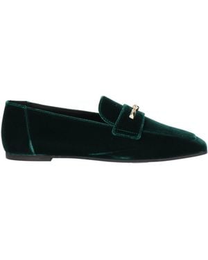 Emporio Armani Dark Loafers Textile Fibres - Green