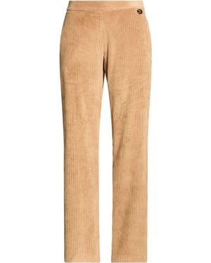Gaelle Paris Camel Pants Polyester, Polyamide, Elastane - Natural