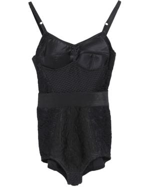 Dolce & Gabbana Bodysuit Silk, Cotton, Synthetic Fibers, Wool - Black