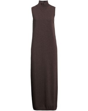 Peserico Midi Dress Virgin Wool, Silk, Viscose, Cashmere, Polyester - Purple