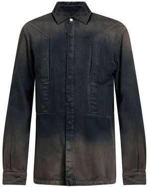 Rick Owens Charcoal Denim Outerwear Cotton - Blue