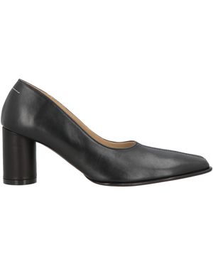 【関税＆送料込み】Mm6 Maison Margiela Leather Pumps MM6 Maison Margiela 70mm Leather Pumps - Black | Garmentory