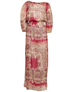 Miss Bikini Maxi Dress Cotton, Silk - Red
