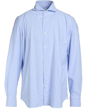 Finamore 1925 Light Shirt Cotton - Blue