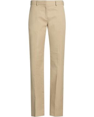The Row Khaki Trousers Cotton, Elastane - Natural