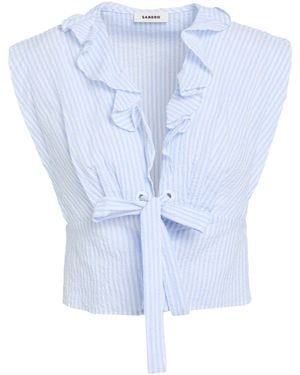 Sandro Sky Shirt Cotton, Elastane - Blue