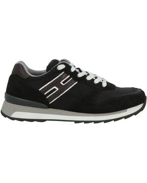 Hogan Rebel Sneakers Leather, Textile Fibers - Black