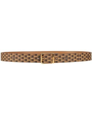 Bally Camel Belt Leather - White