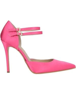Rebel Queen Fuchsia Court Shoes Textile Fibres - Pink