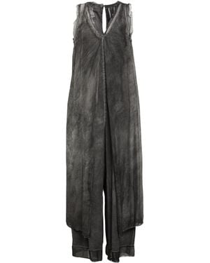 SANCTAMUERTE Charcoal Jumpsuit Cotton, Viscose, Silk - Grey