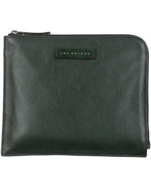 The Bridge Dark Document Holder Leather - Green