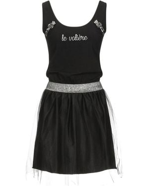 Le Volière Mini Dress Cotton, Elastane, Polyester - Black