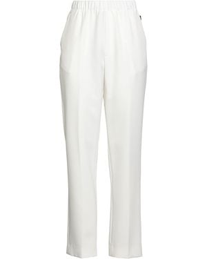 Hevò Pants Polyester, Elastic Fibers - White