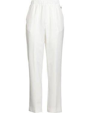 Hevò Pants Polyester, Elastic Fibers - White