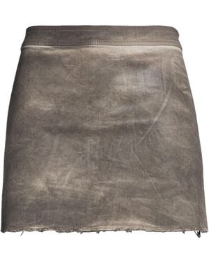 Rick Owens Denim Skirt Cotton, Elastane, Rubber - Grey