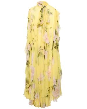 Valentino Garavani Maxi Dress Silk - Yellow