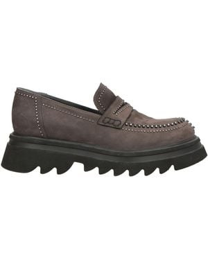 FRU.IT Charcoal Loafers Leather - Gray