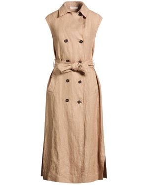 Glanshirt By Slowear Midi Dress Linen - Natural