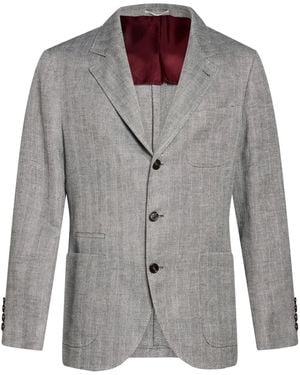 Brunello Cucinelli Blazer Linen, Wool, Silk - Gray