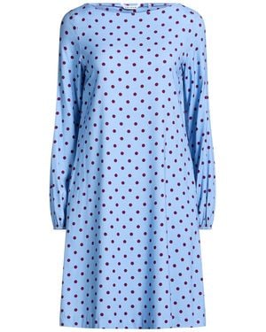 Caliban Mini Dress Viscose, Elastane - Blue