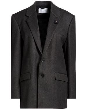 Lardini Charcoal Blazer Wool - Black