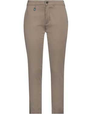 Yes-Zee Khaki Trousers Cotton, Elastane - Grey