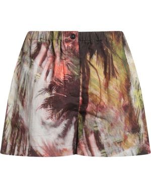 Alanui Shorts & Bermuda Shorts Linen, Cotton - Red