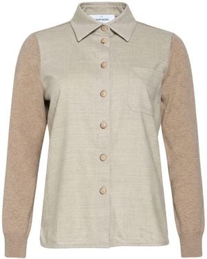 Gran Sasso Light Shirt Virgin Wool, Viscose, Cashmere - Natural
